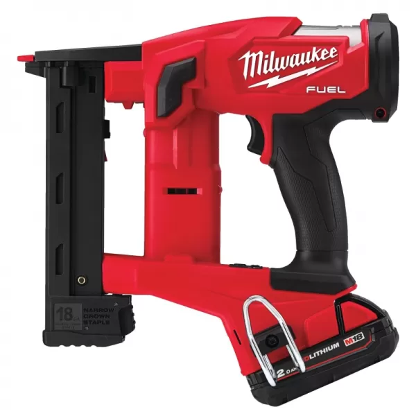 Aku sponkovačka s úzkou korunkou M18 FUEL™ 18V/2x2,0Ah Milwaukee M18FNCS18GS-202X