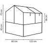 Vyvýšený záhon s pařeništěm GAIA JUMBO sklo 3 mm stříbrný VITAVIA LG3738
