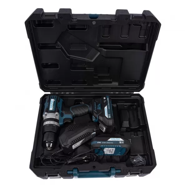 Aku vrtačka bezuhlíková 18V 2x2,0Ah XTline XT102861