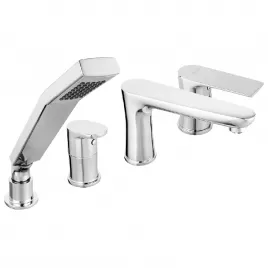 Vanová stojánková baterie 4-otvorová ALGEO SQUARE chrom Novaservis 82045,0