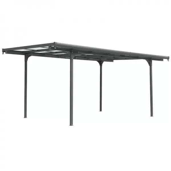 Hliníková pergola LANITPLAST ALU 53 antracit + čirý PC LG4148