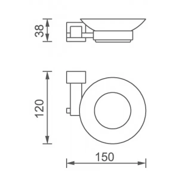 Mýdlenka sklo Titania Anet chrom Novaservis 66336,0