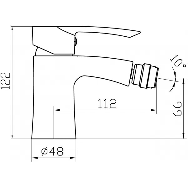 Bidetová baterie s výpustí Nobless Heda chrom Novaservis 40011,0