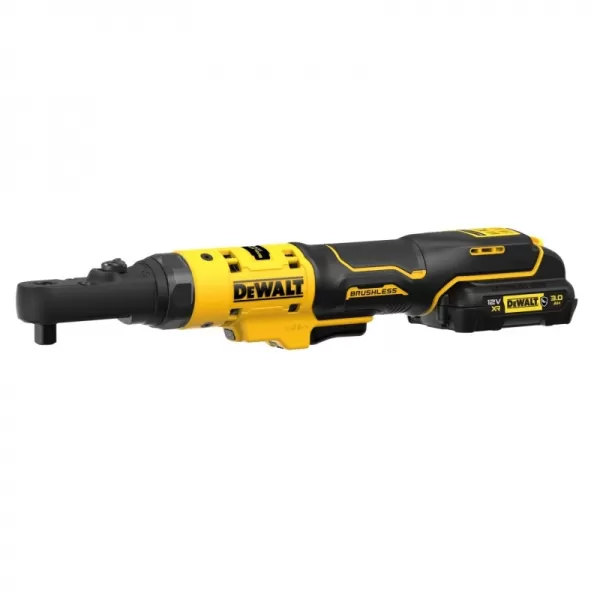 Aku ráčna s 1/4’’+ 3/8” čtvercovou výměnnou hlavou a s 1/4” Hex výměnnou hlavou 12V bez aku DeWALT DCF500N