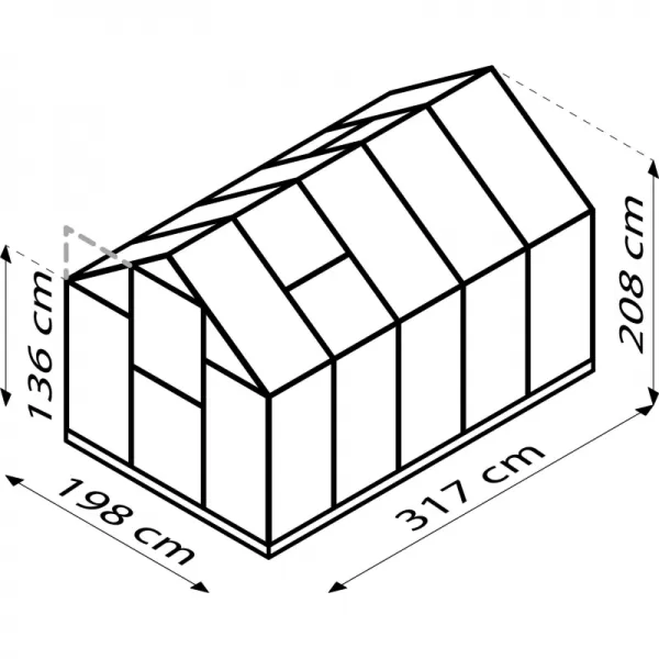 Skleník VITAVIA TRITON 6200 PC 4 mm zelený LG3680