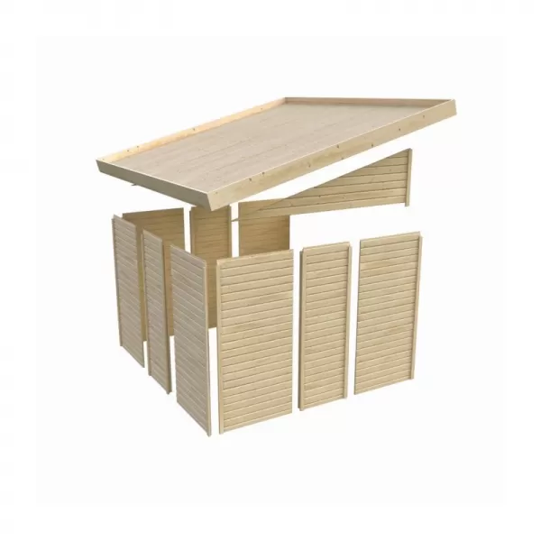 Dřevěný domek KARIBU BOMLITZ 2 (68357) natur LG3096