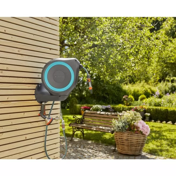 Nástěnný box na hadici Gardena RollUp S tyrkysový 18600-20