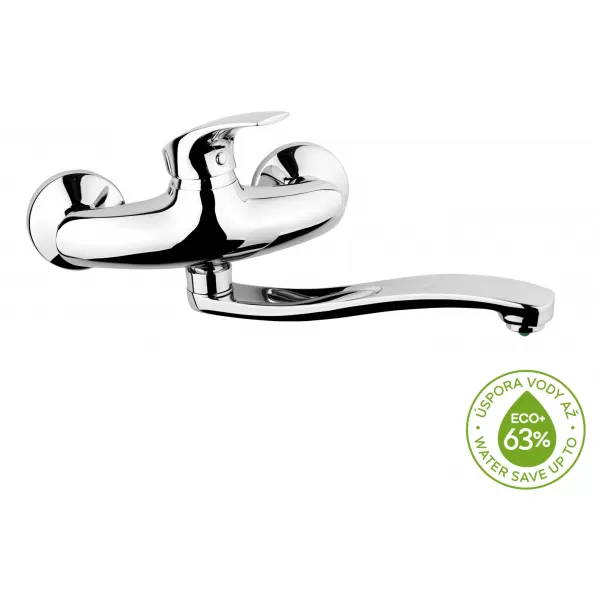 Umyvadlová nebo dřezová nástěnná baterie Metalia ECO+ chrom Novaservis 57070,0E