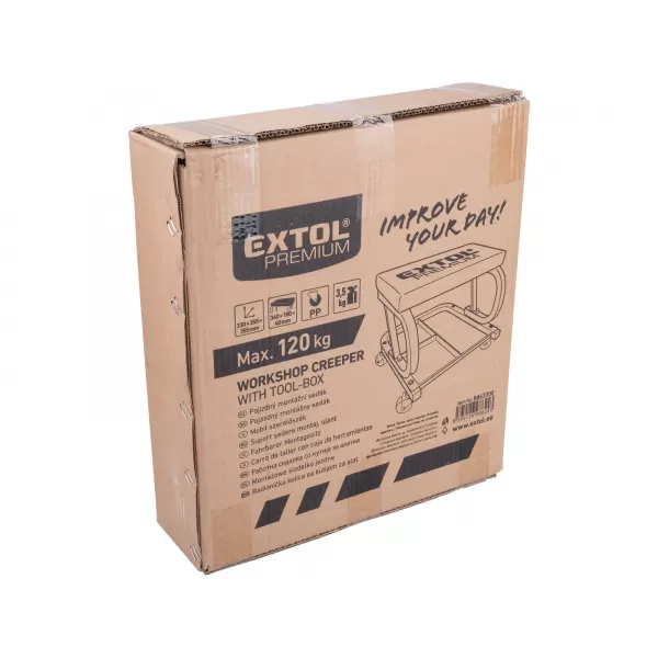 Sedák montážní pojízdný nosnost do 120kg Extol Premium 8863300