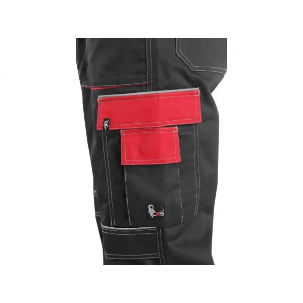 Kalhoty Canis do pasu CXS ORION TEODOR, pánské, černo-červené