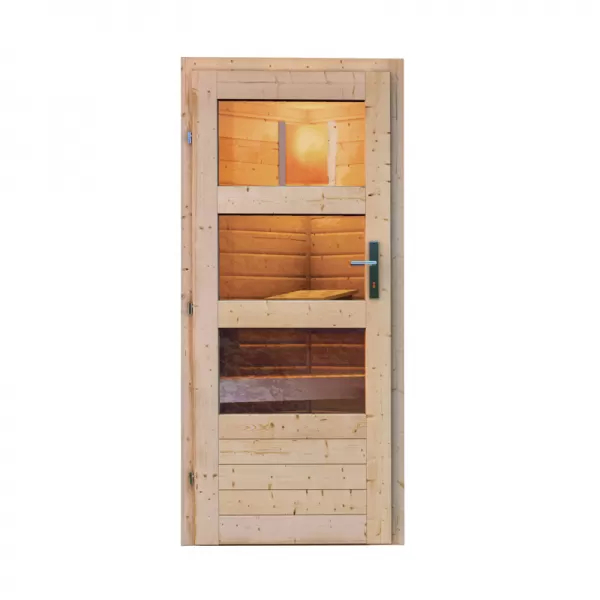 Finská sauna KARIBU SKROLLAN 3 (86308) s předsíní LG1931