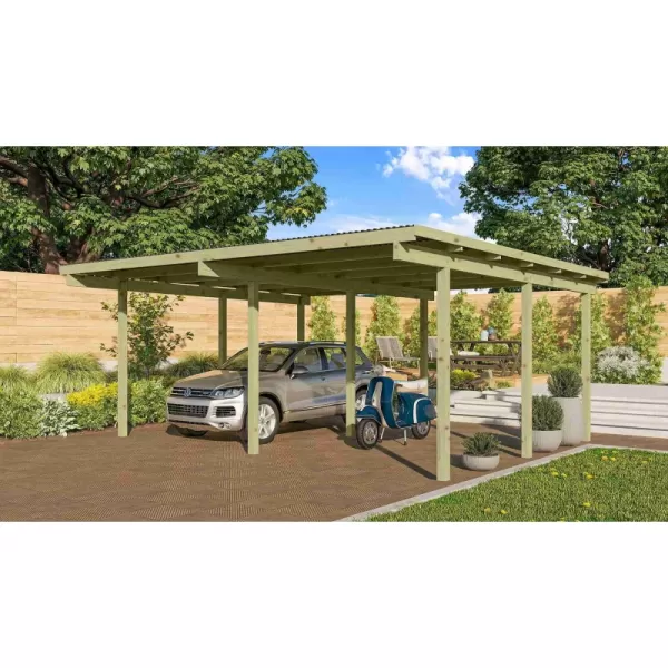 Dvojitý carport KARIBU ECO 1A 62035 LG1879