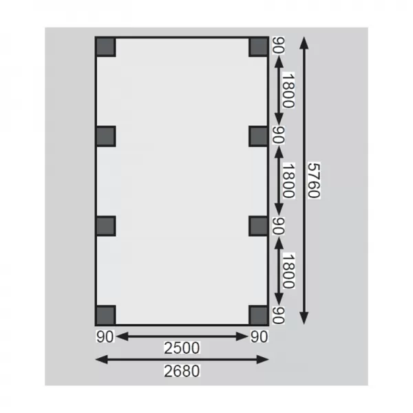 Carport KARIBU ECO 2A 62029 LG1878