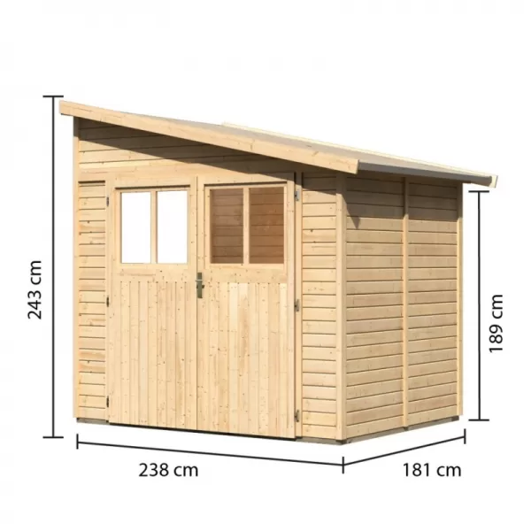 Dřevěný domek KARIBU BOMLITZ 2 (68357) natur LG3096