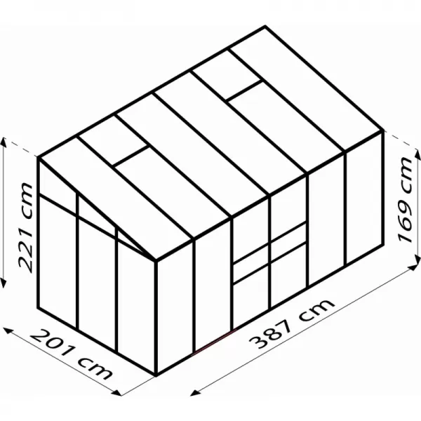 Skleník VITAVIA IDA 7800 PC 4 mm černý LG3550