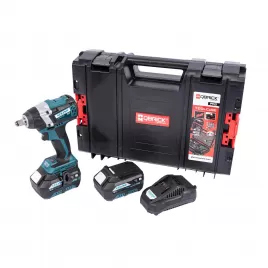 Aku rázový utahovák na 1/2" hlavice bezuhlíkový 18V 2x5,0 Ah + nabíječka + box XTLine XT102830-2B5B