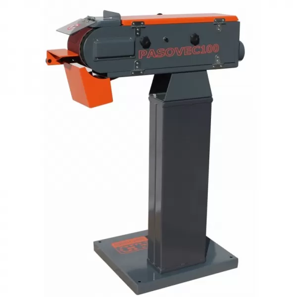 Stolní pásová bruska na kov N.KO Machines PÁSOVEC 100 + stojan, 400V6 1100.400S