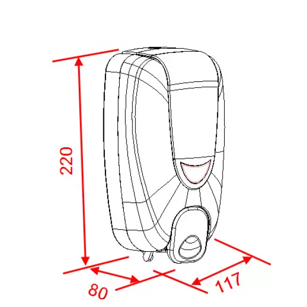 Zásobník na tekuté mýdlo 800 ml, bílý Novaservis 69084,1