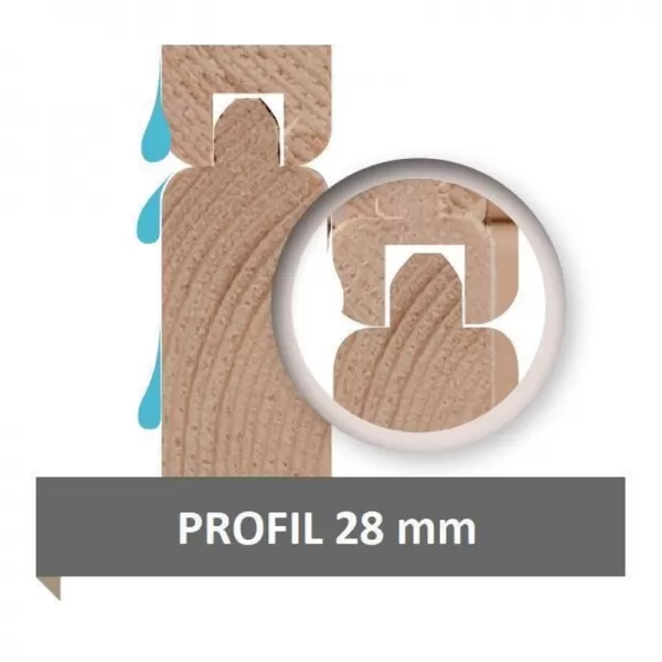 Dřevěný domek KARIBU BASTRUP 4 + přístavek 400 cm (77805) natur LG2881