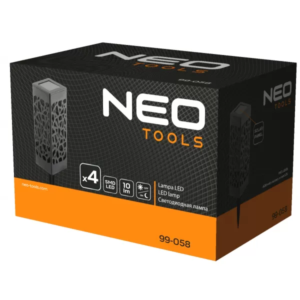 Zahradní solární světla 4ks NEO tools 99-058