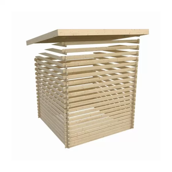 Dřevěný domek KARIBU BASTRUP 5 + přístavek 400 cm (73991) natur LG2916