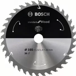 Pilový kotouč Standard for Wood pro akumulátorové pily 165 × 1,5/1 × 20 T36 Bosch 2608837686