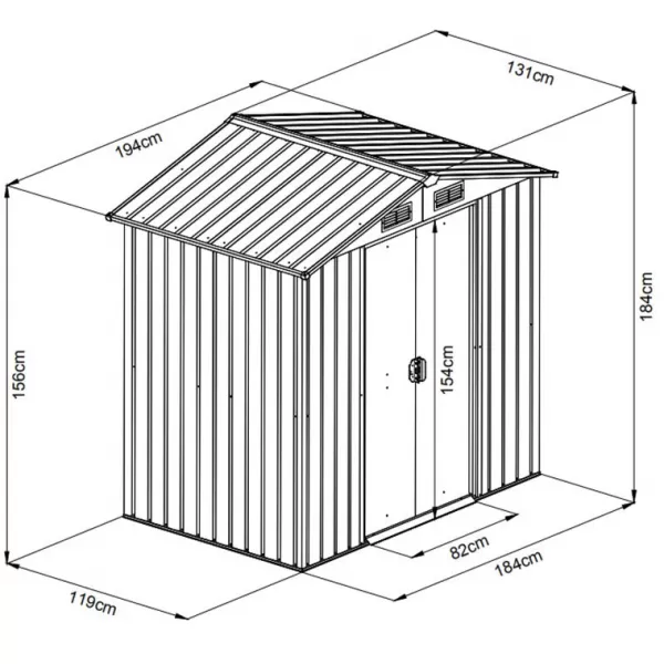 Zahradní domek MAXTORE 65 ZELENÝ LG1872