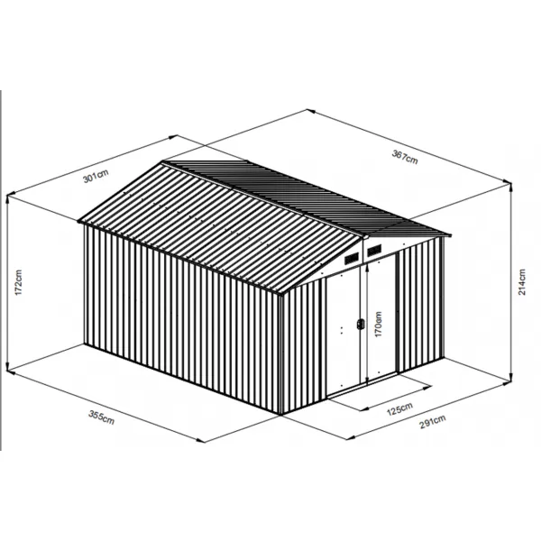 Zahradní domek MAXTORE 1012 ANTRACIT LG1849