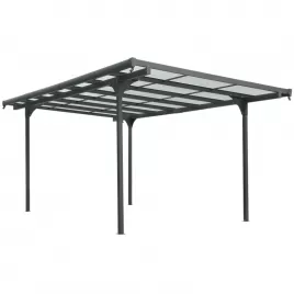 Hliníková pergola LANITPLAST ALU 53 antracit + čirý PC LG4148