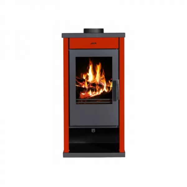 Krbová kamna VICTORIA Lux, červená Vanessa 7157