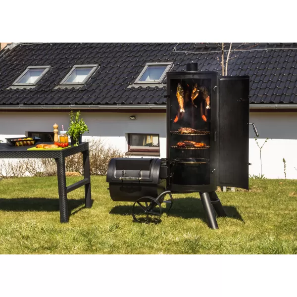 Gril na dřevěné uhlí s udírnou G21 Kansas BBQ