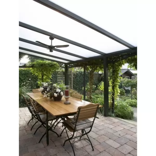 Hliníková pergola SKYLUX CLIMALUX 6,0 x 4,0 m antracit + bronz PC LG3762