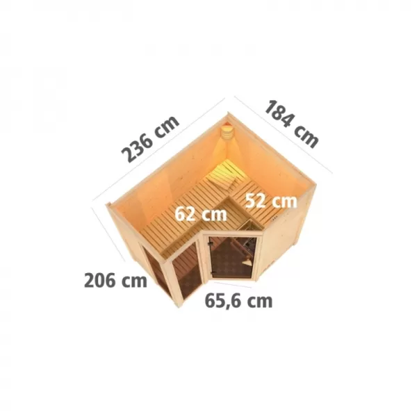 Finská sauna KARIBU AMARA (71285) LG3044