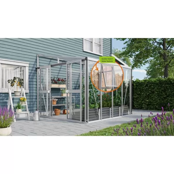 Skleník VITAVIA ATHENA 7000 sklo 3 mm + PC 10 mm stříbrný LG3830