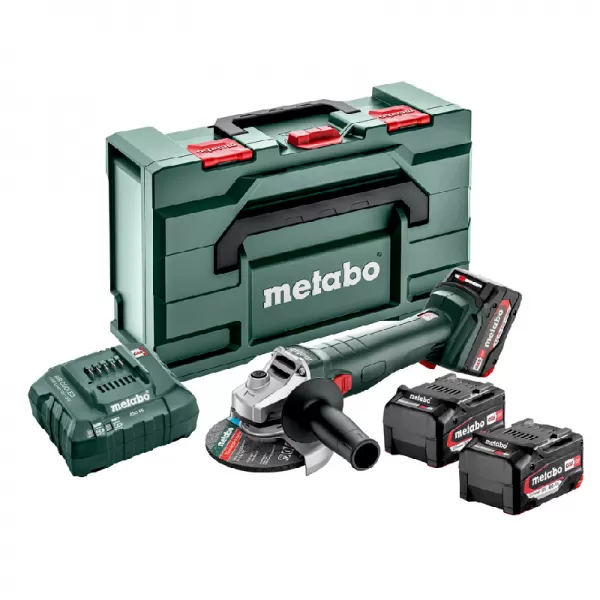 Aku úhlová bruska 18V/3x4,0Ah W 18 L 9-125 Quick Metabo 602249960
