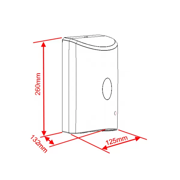 Automatický zásobník na tekuté mýdlo se senzorem, bat 1200 m Novaservis 69082,1