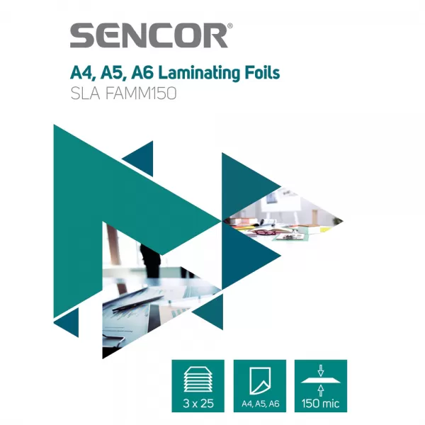 Laminovací fólie A456 150mic 3x25 SENCOR SLA FAMM150