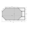 Bazén KARIBU model 4D (23714) 6,1 x 4,0 m LG3459