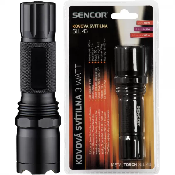 Svítilna PROFI 3WATT 3xAAA SENCOR SLL 43