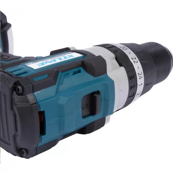 Aku vrtačka s příklepem bezuhlíková 70 Nm 18V bez aku XTLINE XT102805