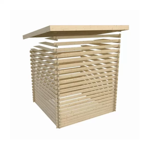 Dřevěný domek KARIBU BASTRUP 4 + přístavek 200 cm (78672) natur LG2856