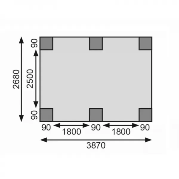 Carport KARIBU ECO 1A 62023 LG1867