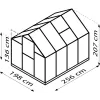 Skleník VITAVIA TRITON 5000 čiré sklo 3 mm zelený LG3675