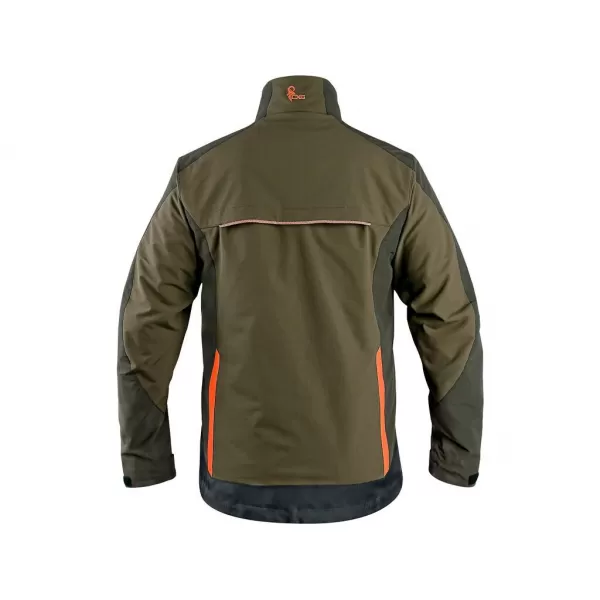 Blůza Canis CXS NAOS, pánská, khaki-olivová, HV oranžové doplňky