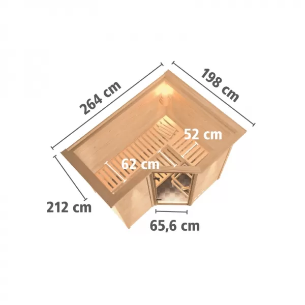 Finská sauna KARIBU SAHIB 2 (85737) LG3043