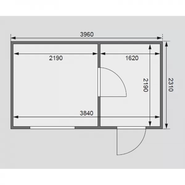 Finská sauna KARIBU SKROLLAN 3 (86308) s předsíní LG1931