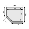 Finská sauna KARIBU AINUR (6099) LG3047