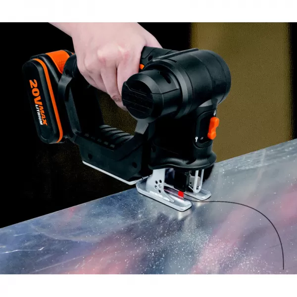 Aku dvojkombinace - ocaska + přímočará pila 1x2,0Ah Powershare Worx Orange WX550