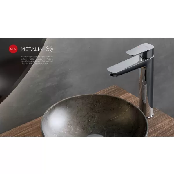 Umyvadlová baterie bez výpusti METALIA 58, chrom Novaservis 58501/1,0