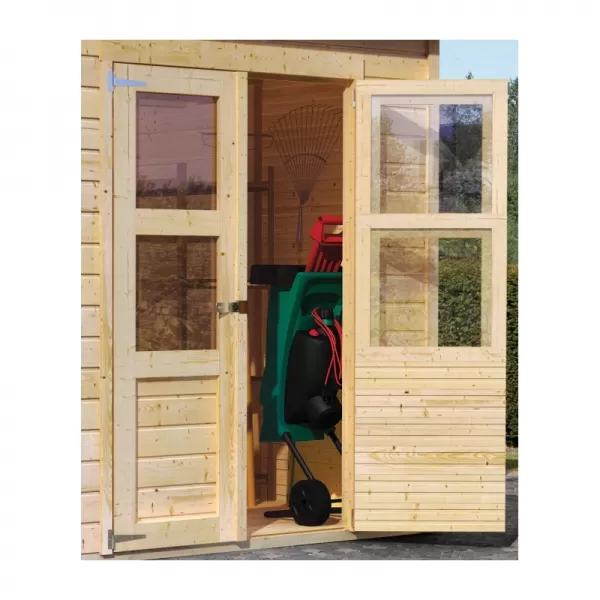 Dřevěný domek KARIBU MERSEBURG 4 (68154) natur LG1746